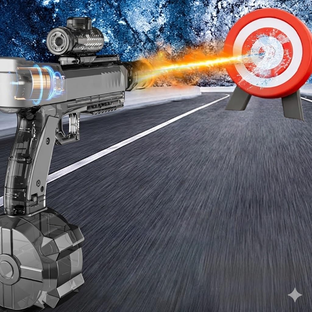 Spitfire Linkage Chamber Electric Water Blaster, High-Intensity Backyard Battles, Realistic Mechanical Movements with Light System, Premium Advanced Play Water Toy