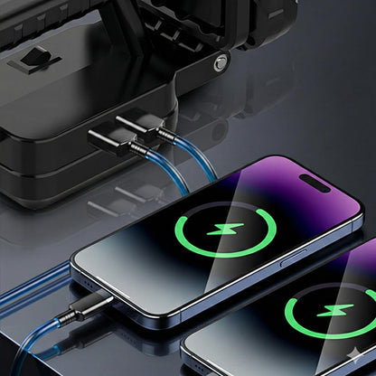 High-Intensity 15-LED Cordless Work Light, Portable Professional Grade Lighting, Rechargeable with Adjustable Mount