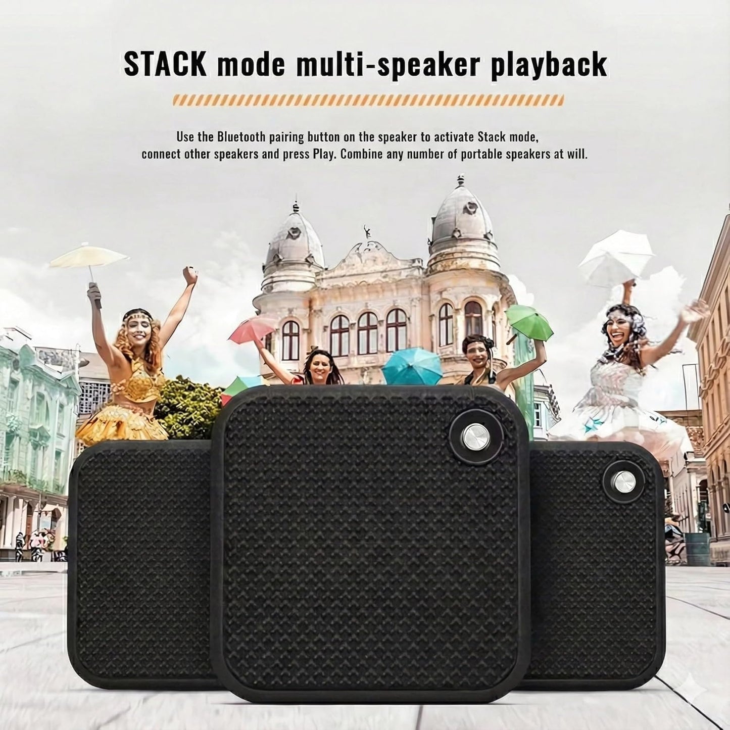Bluetooth Speaker with Bluetooth 5.1, IP67 Water Resistant, 5W Output Power, 1200mAh Battery, Portable Wireless Speaker with Microphone, Black