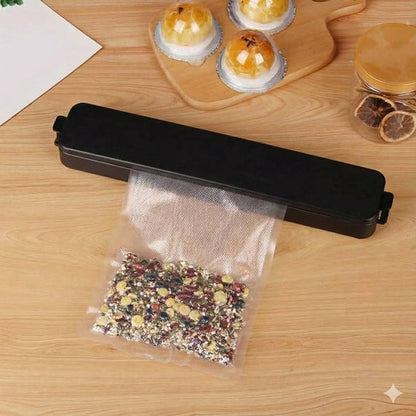 Automatic Vacuum Sealer Machine, One Touch Food Preservation System with 60KPA Pump, Portable Magnetic Design, Black ABS Plastic, for Dry and Moist Foods