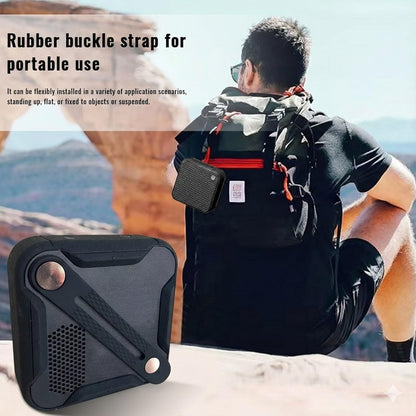 Bluetooth Speaker with Bluetooth 5.1, IP67 Water Resistant, 5W Output Power, 1200mAh Battery, Portable Wireless Speaker with Microphone, Black