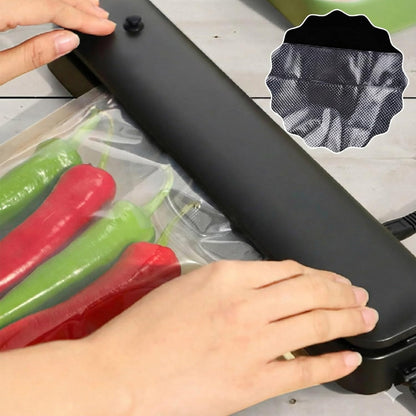 Automatic Vacuum Sealer Machine, One Touch Food Preservation System with 60KPA Pump, Portable Magnetic Design, Black ABS Plastic, for Dry and Moist Foods